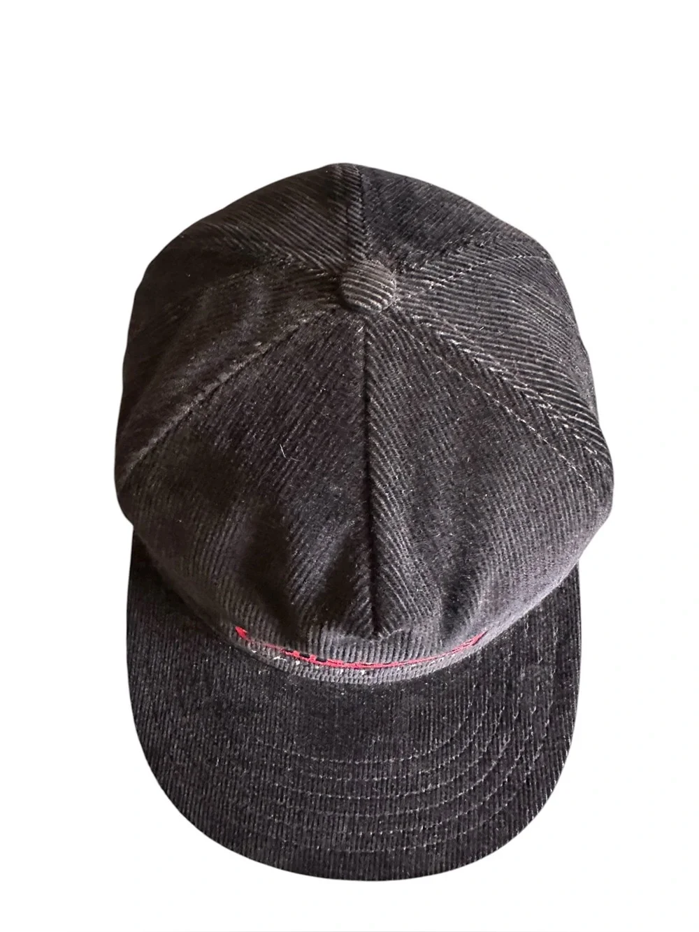 Vintage Corduroy Snapback Hat Black 'Gilbane Safety Team' Made In USA